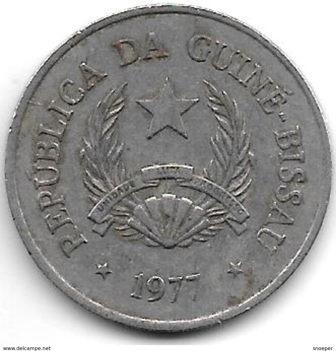 Guinea Bissau 5 Pesos  1977   Km 20   Vf+ - Guinea-Bissau