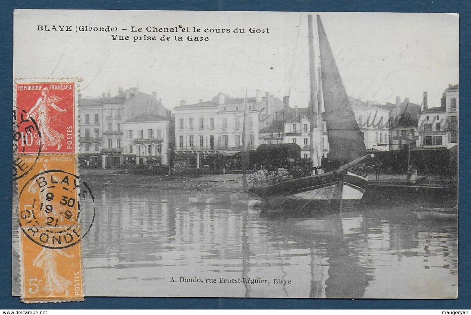 BLAYE - Le Chenal Et Le Cours Du Gort - Vue Prise De La Gare - Blaye