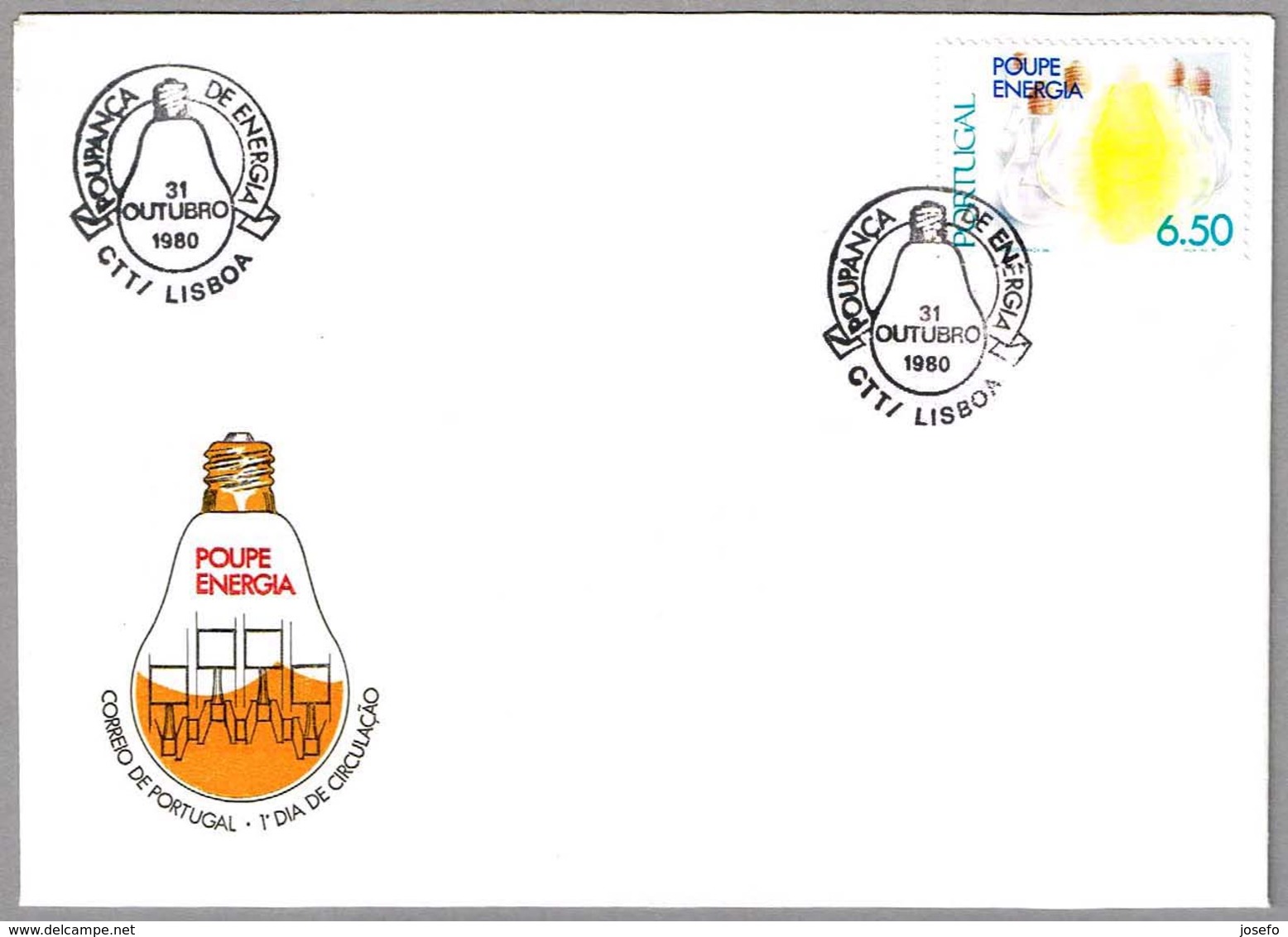 AHORRO DE ENERGIA - ENERGY SAVING. Lisboa 1980 - Protección Del Medio Ambiente Y Del Clima