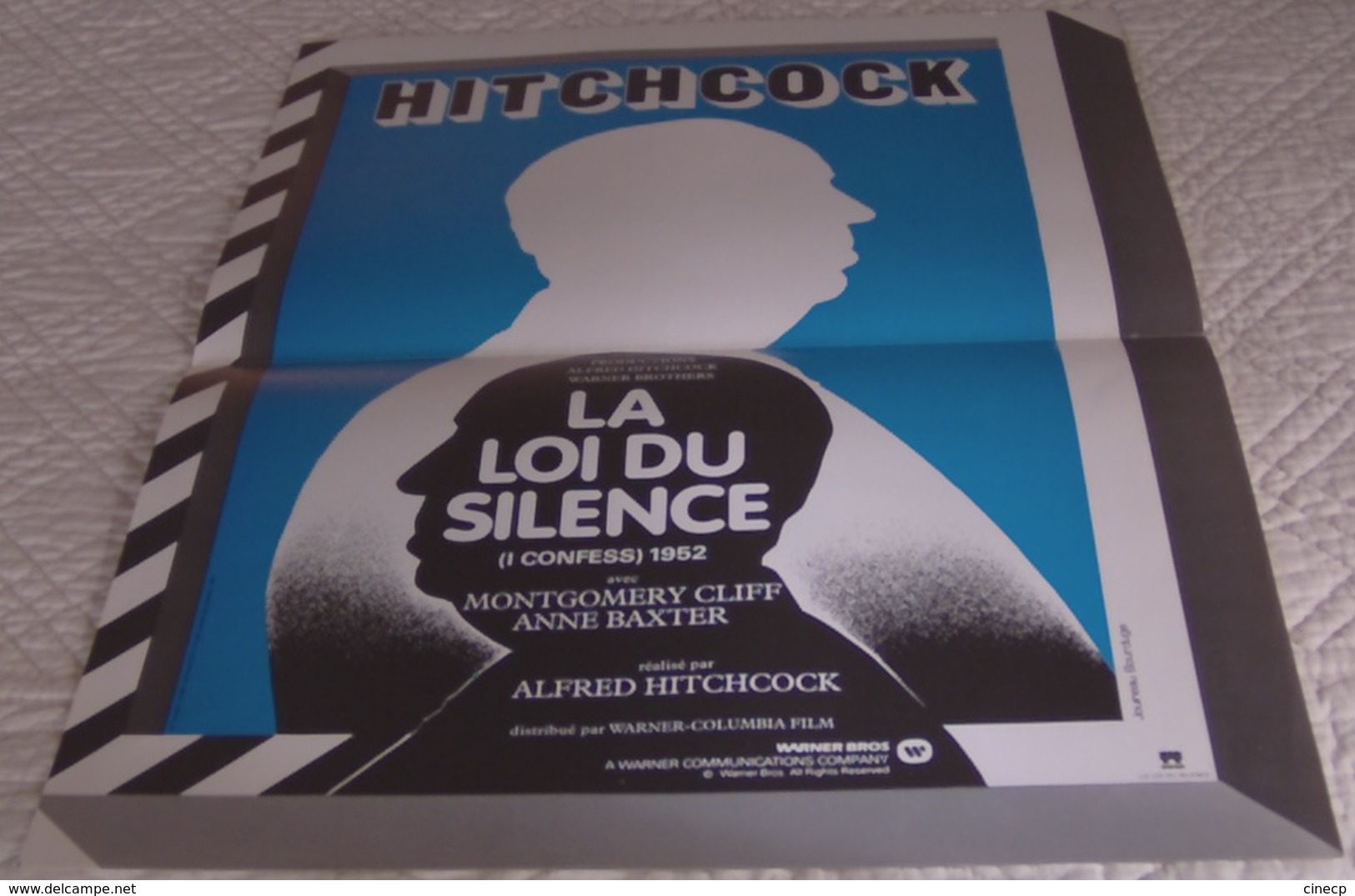 AFFICHE CINEMA FILM LA LOI DU SILENCE Alfred HITCHCOCK Montgomery CLIFT Anne BAXTER 1953 Ressortie Jouineau BOURDUGE - Affiches & Posters