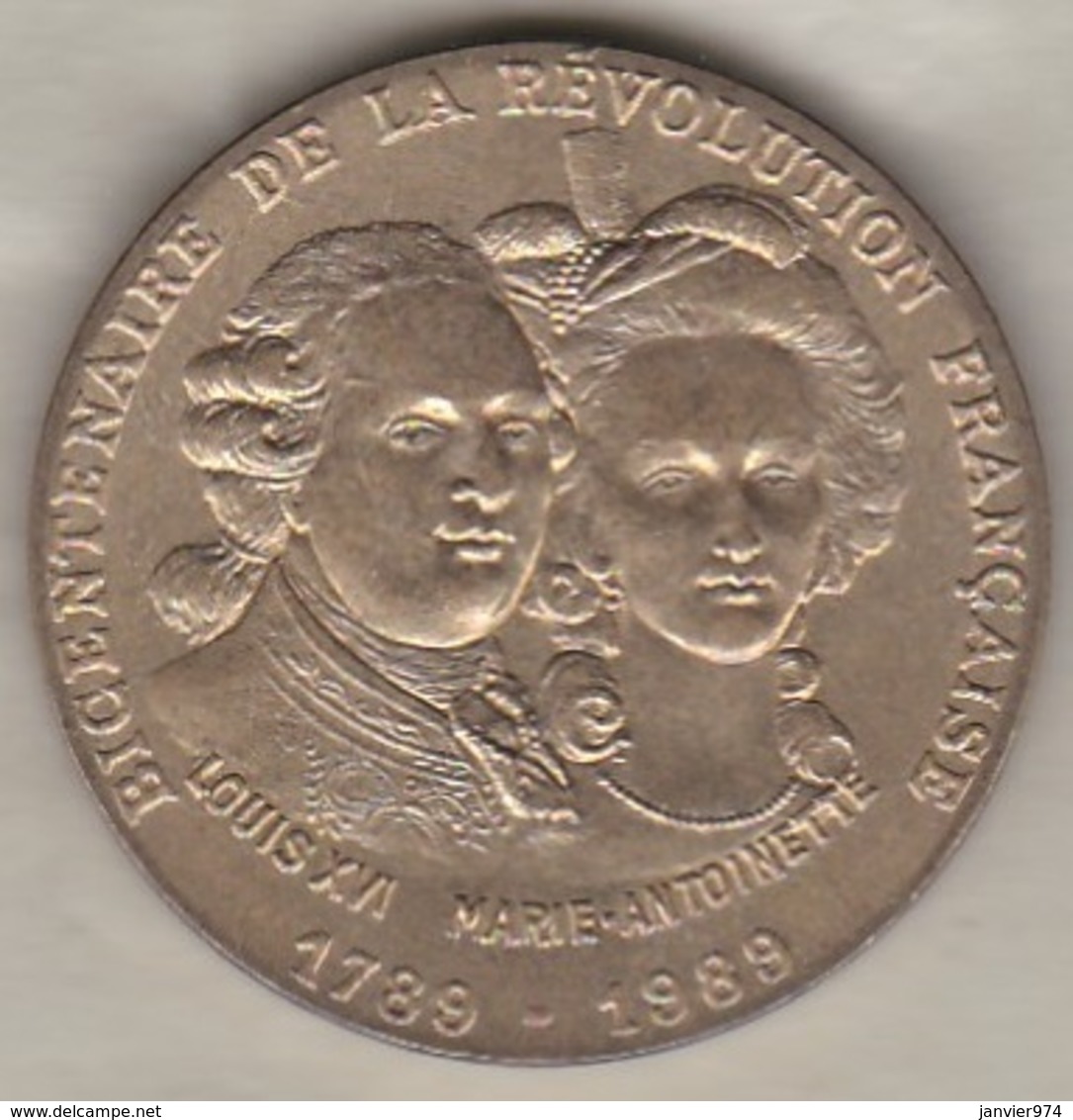 Medaille 1789 1989 Bicentenaire De La Révolution Française Louis XVI – Marie Antoinette - Other & Unclassified