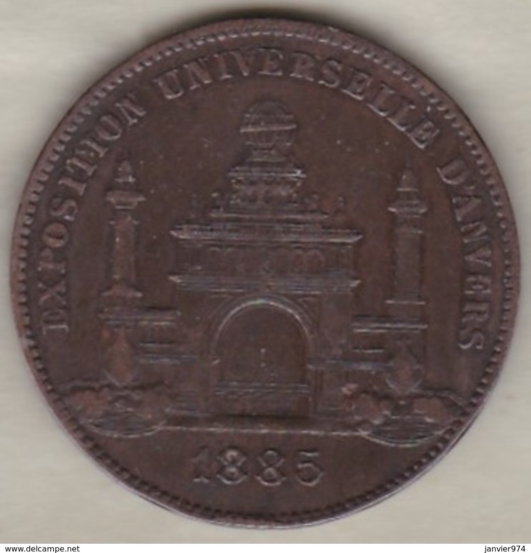 Medaille EXPOSITION UNIVERSELLE D'ANVERS 1885 ANTWERPEN, Par Wiener - Autres & Non Classés