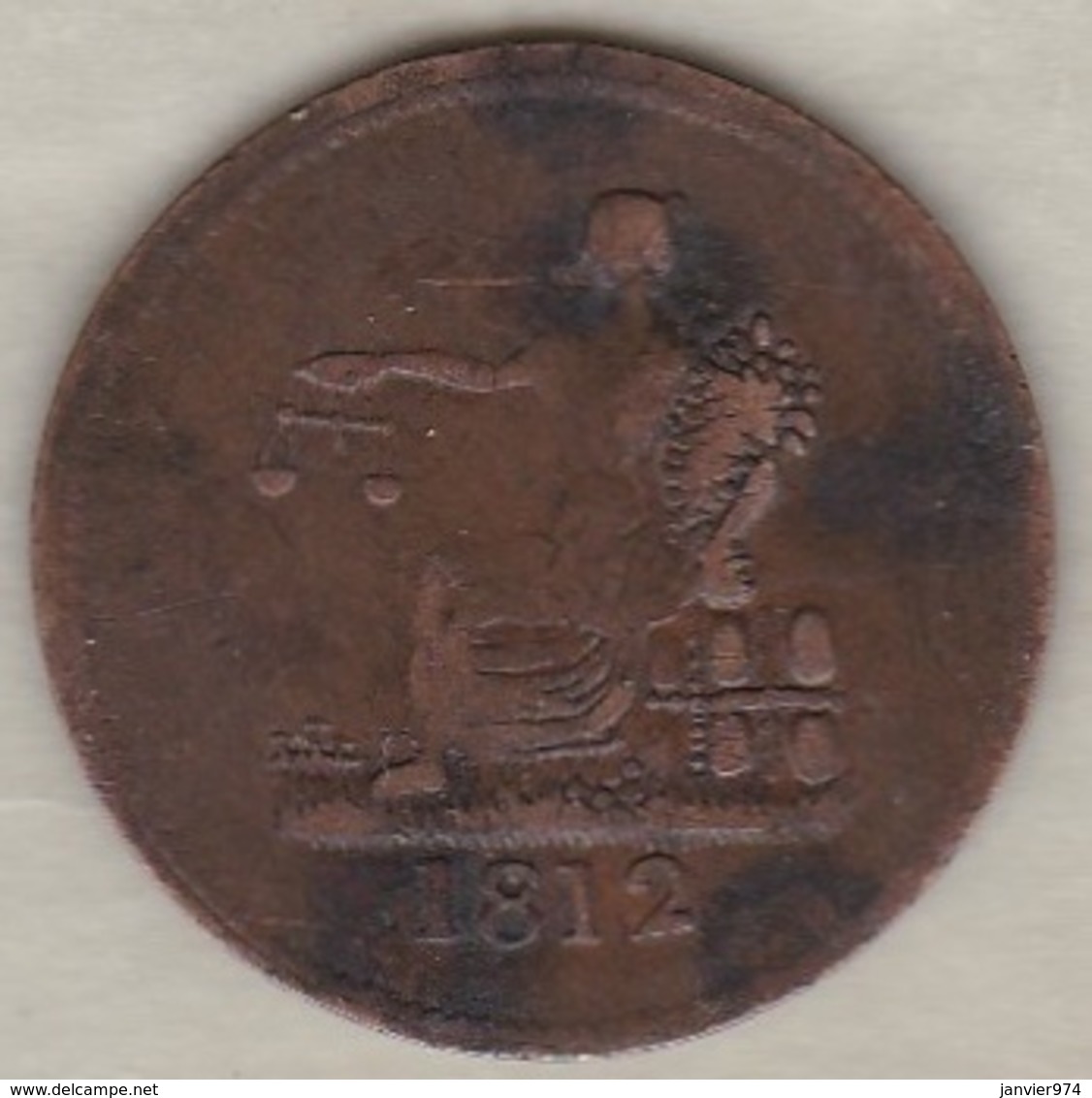 CANADA. HALF PENNY TOKEN 1812. GEORGES III - Canada