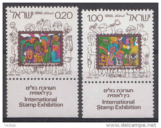ISRAEL Mi.nr:602-603 Briefmarkenausstellung Jerusalem 1973  MNH / POSTFRIS / NEUF SANS CHARNIERE - Ongebruikt (met Tabs)
