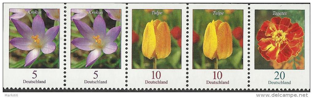 Germany - 2013 - Definitive - Flowers - Mint Definitive Top Stamp Strip - Nuovi