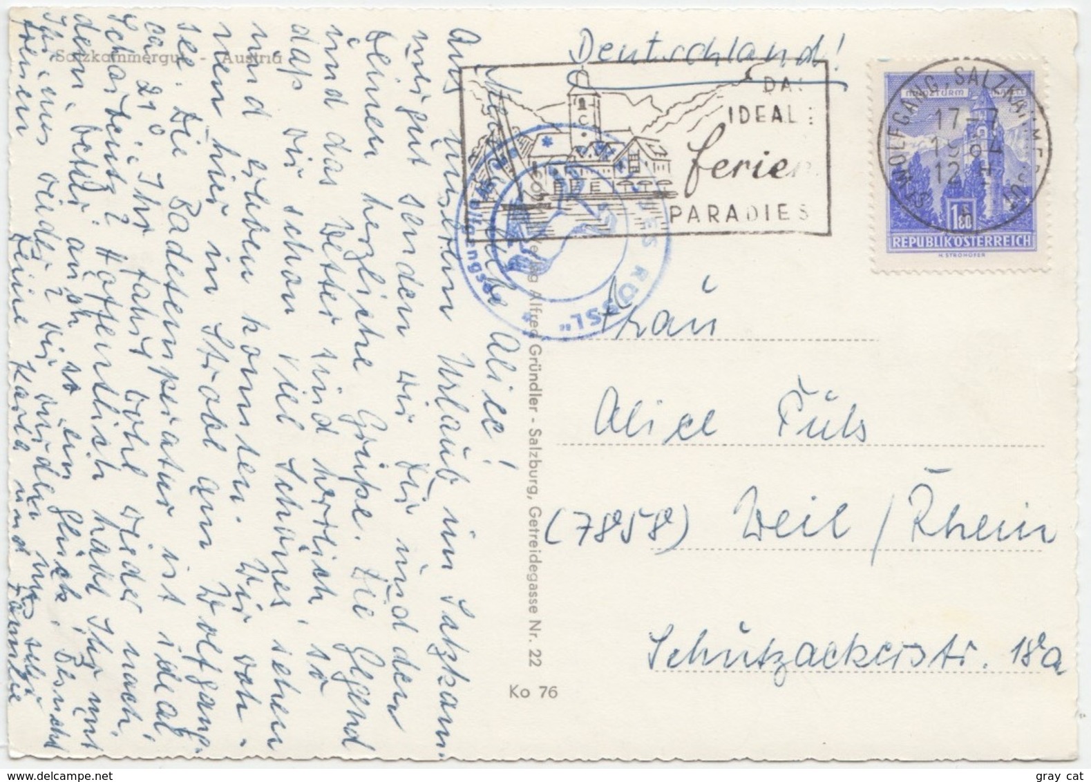 Der Wolfgangsee, Austria, Used Postcard [21996] - Other & Unclassified