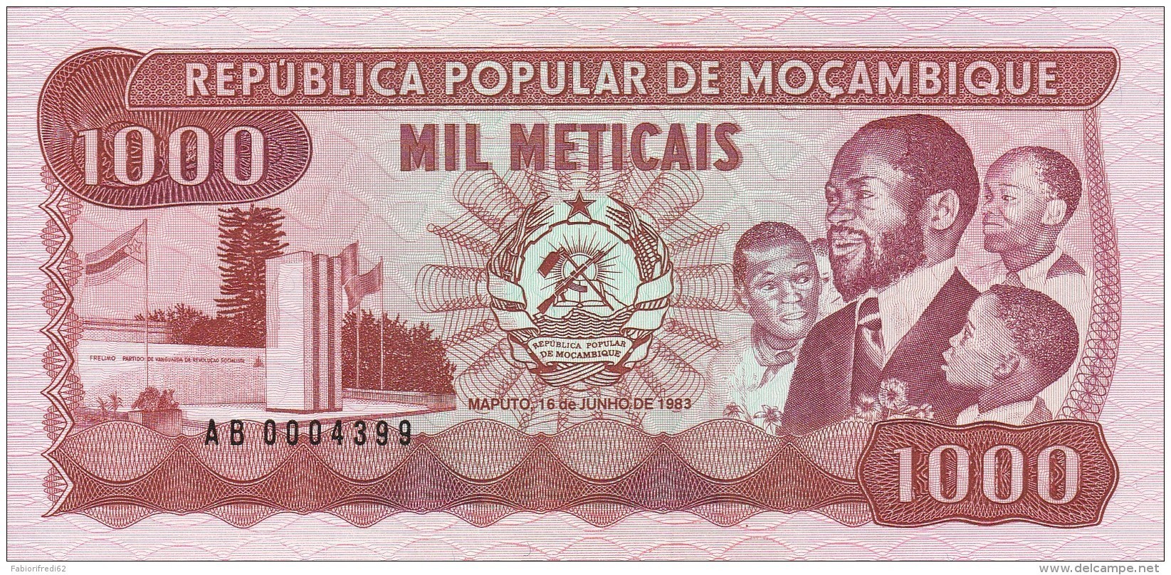 MOZAMBICO 1000 METICAIS -UNC - Mozambico