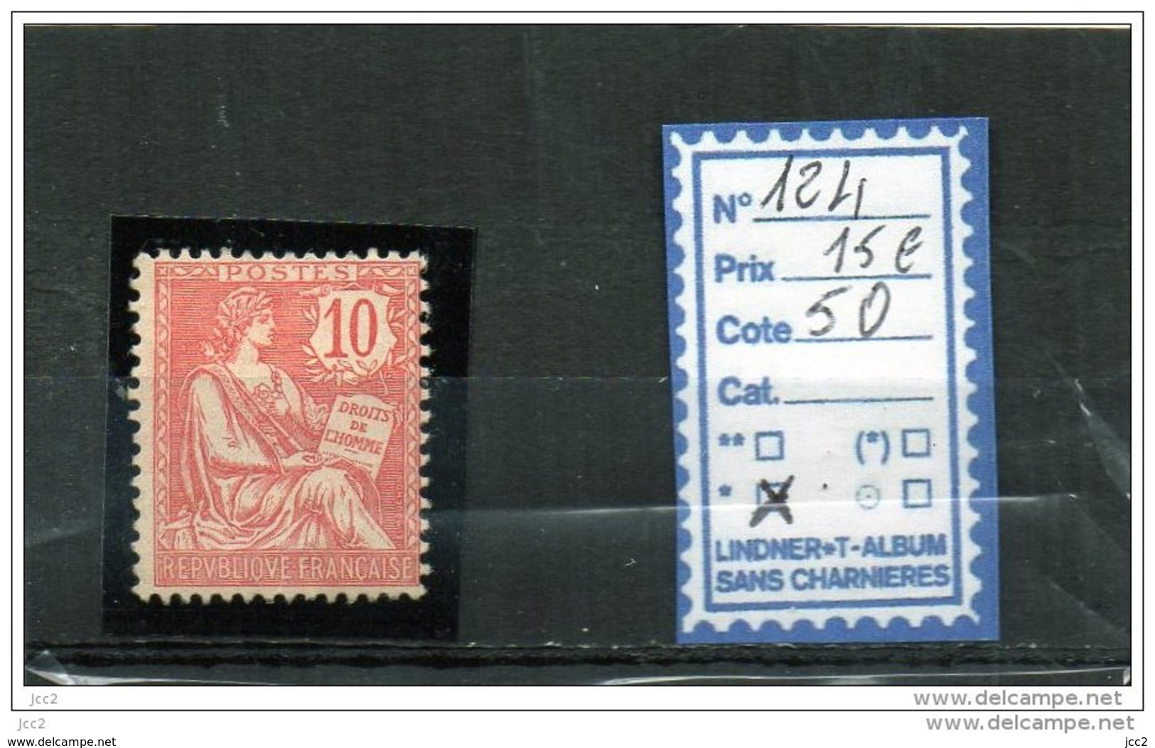 FRANCE A CHARNIERE * 124 - 1900-02 Mouchon