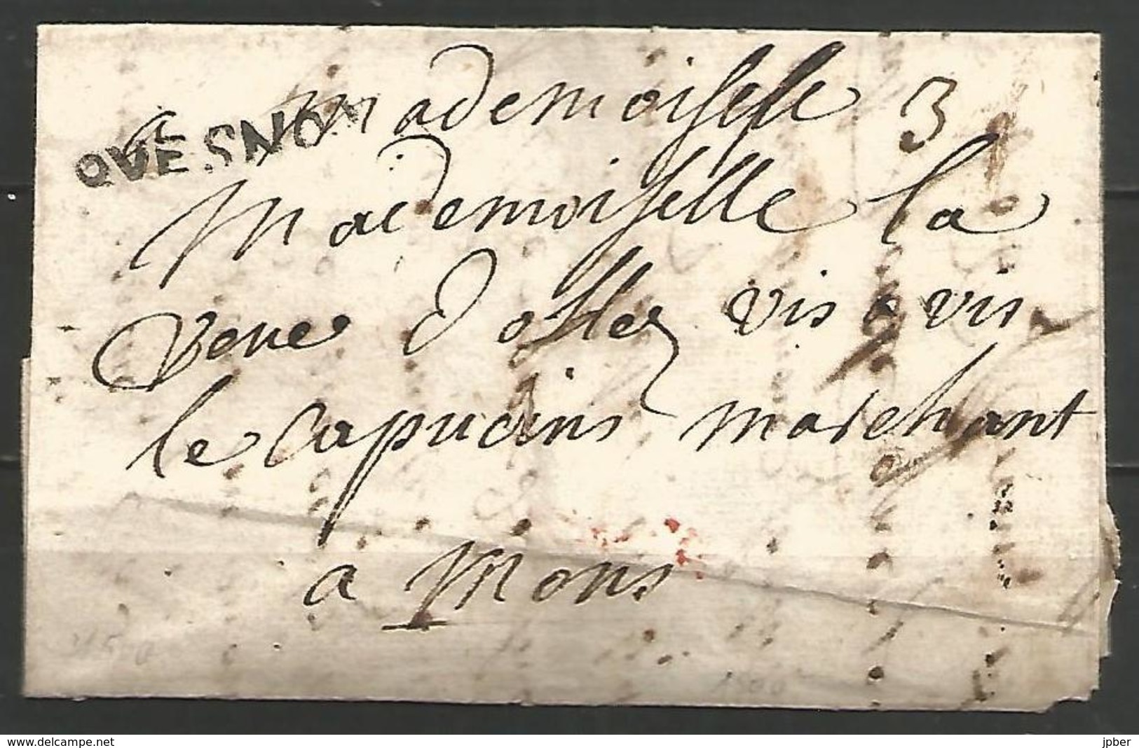 (D085) LAC De LE QUESNOY Vers Mons Du 22/10/1744 - 1701-1800: Precursors XVIII