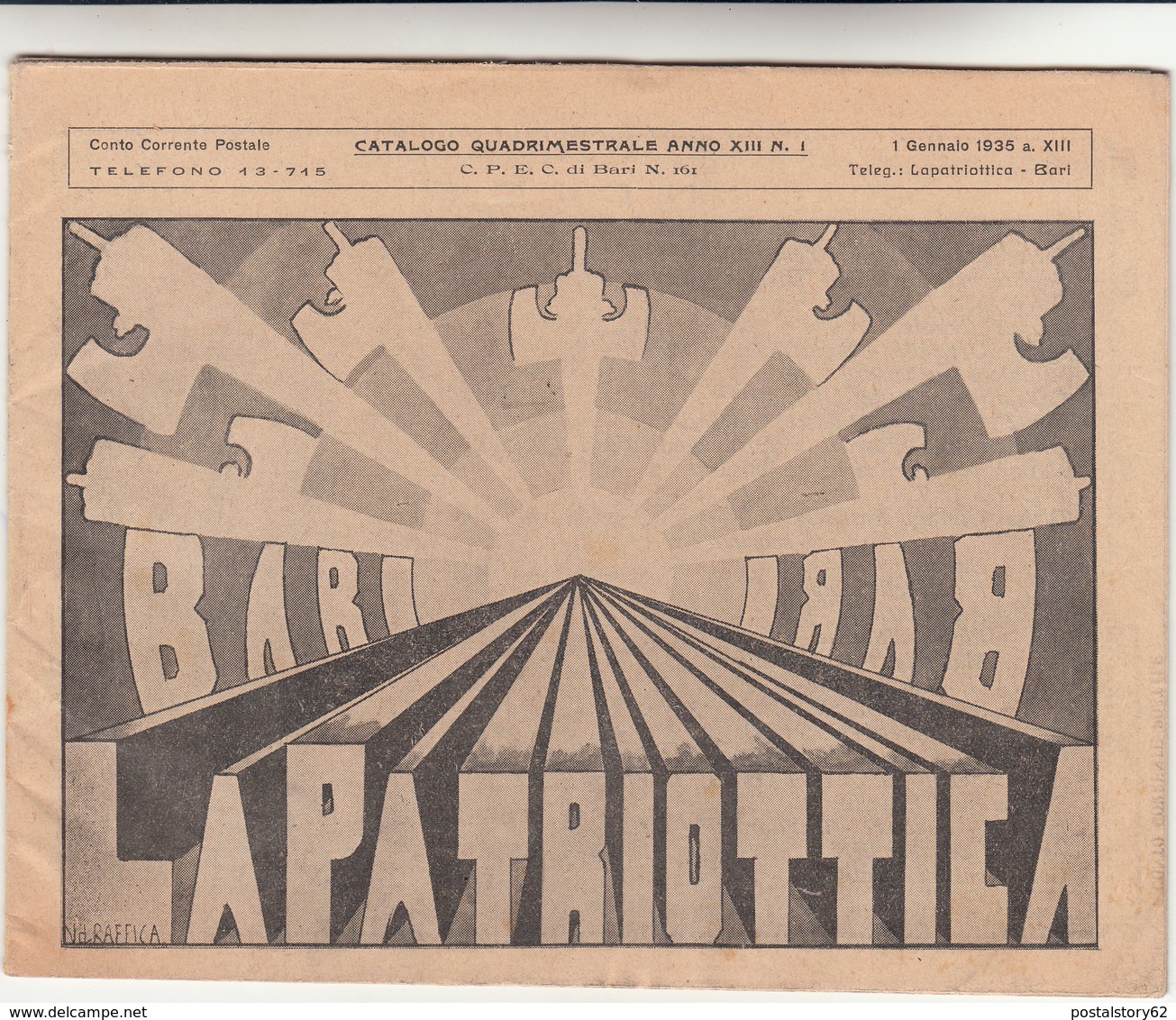 Catalogo Quadrimestrale Della Ditta La Patriottica. Tutto L'Abbigliamento Per La Milizia Anno 1935 - Italie