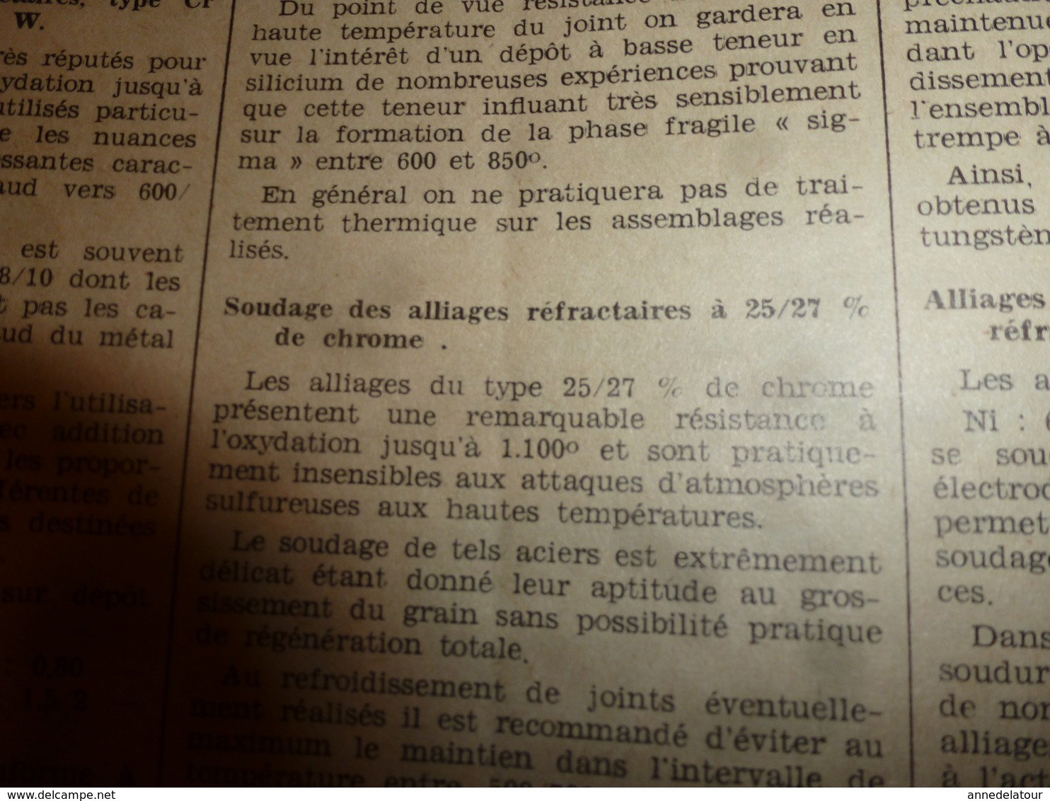 1959 LA VOIX DE LA FORGE---> Soudure a l'arc des aciers inox et réfractaires avec électrodes fusibles;etc