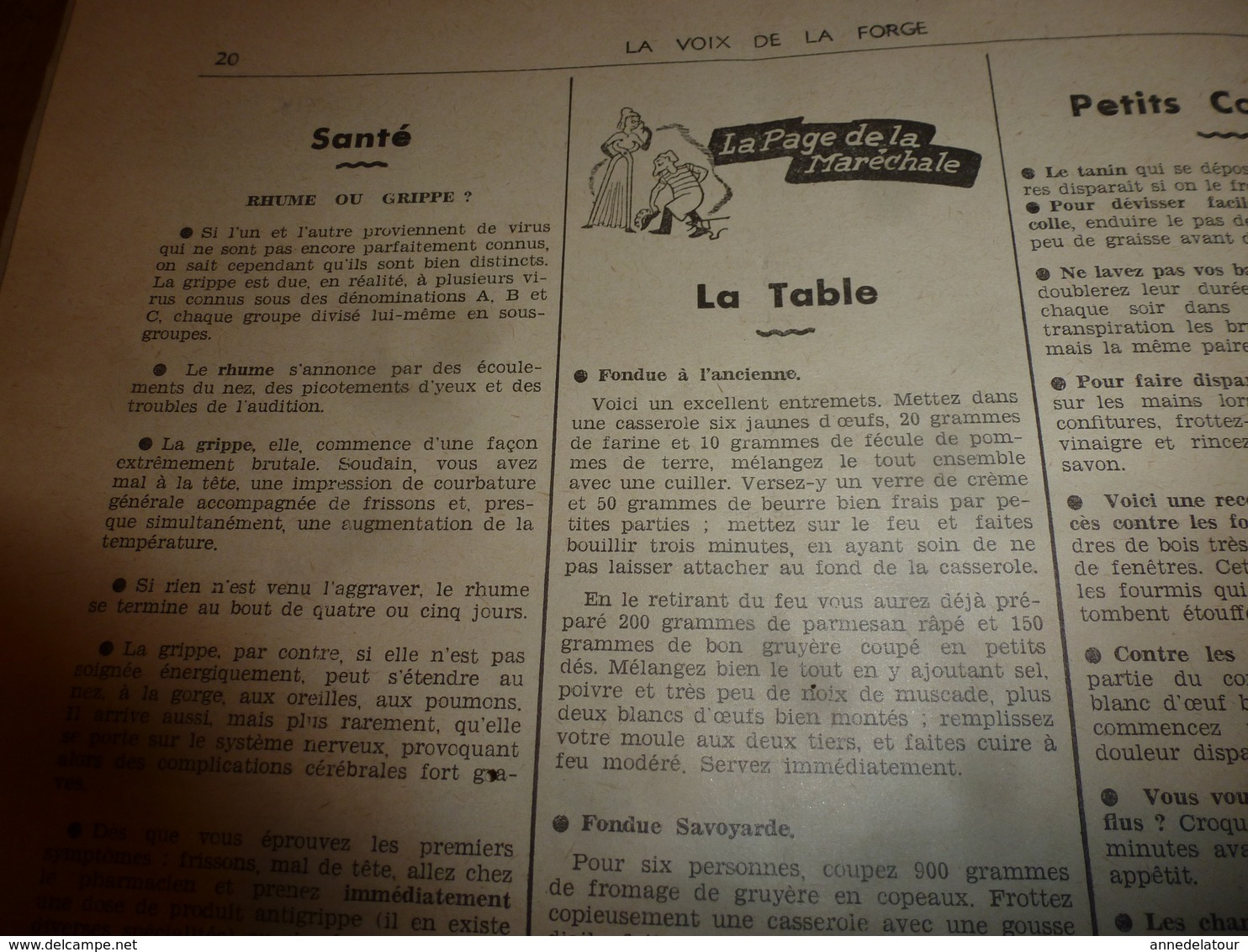 1959 LA VOIX DE LA FORGE---> Soudure a l'arc des aciers inox et réfractaires avec électrodes fusibles;etc