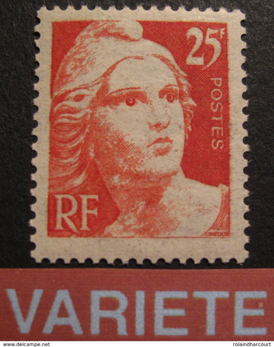 R1692/250 - 1945 - TYPE MARIANNE DE GANDON GRAVEE (4e SERIE) - N°729a NEUF** - VARIETE ➤➤➤ Impression Très Défectueuse - Neufs