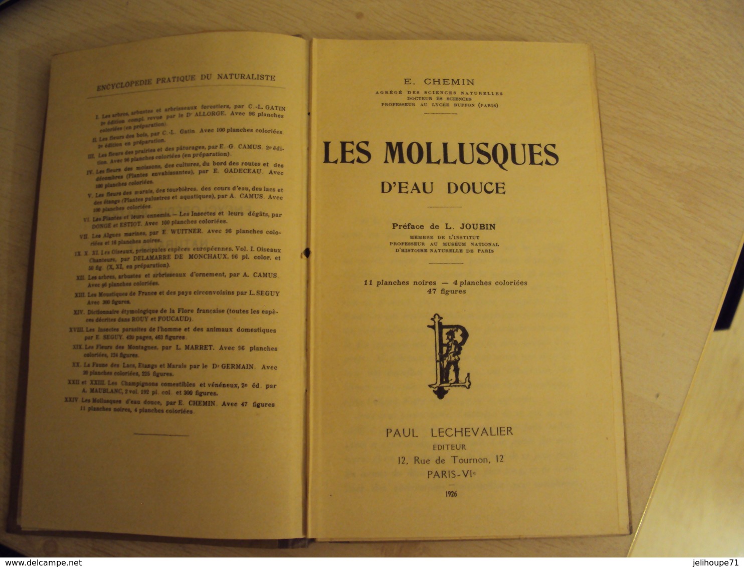 Encyclopédie pratique du naturiste - les mollusques d'eau douce  - tome XXIV -1926