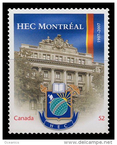 Canada (Scott No.2209i - Institut HEC) [**] Autocollant / Selfadhesive - NOTE-DC - Unused Stamps