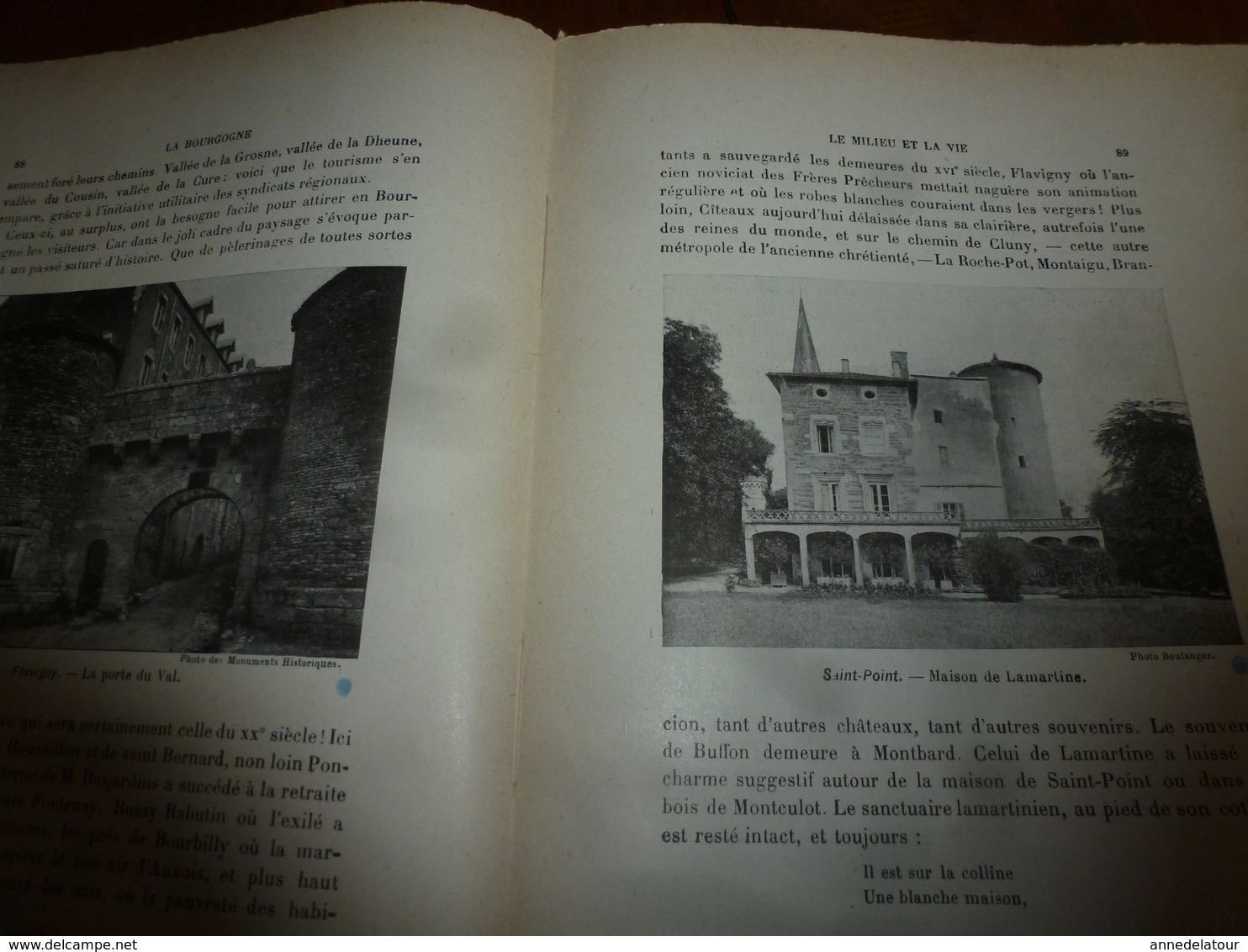 1924 Anthologies illustrées des provinces françaises--> LA BOURGOGNE (Cîteaux,Alésia,Beaune,Dijon,Autun,Cluny,Arnay,etc)