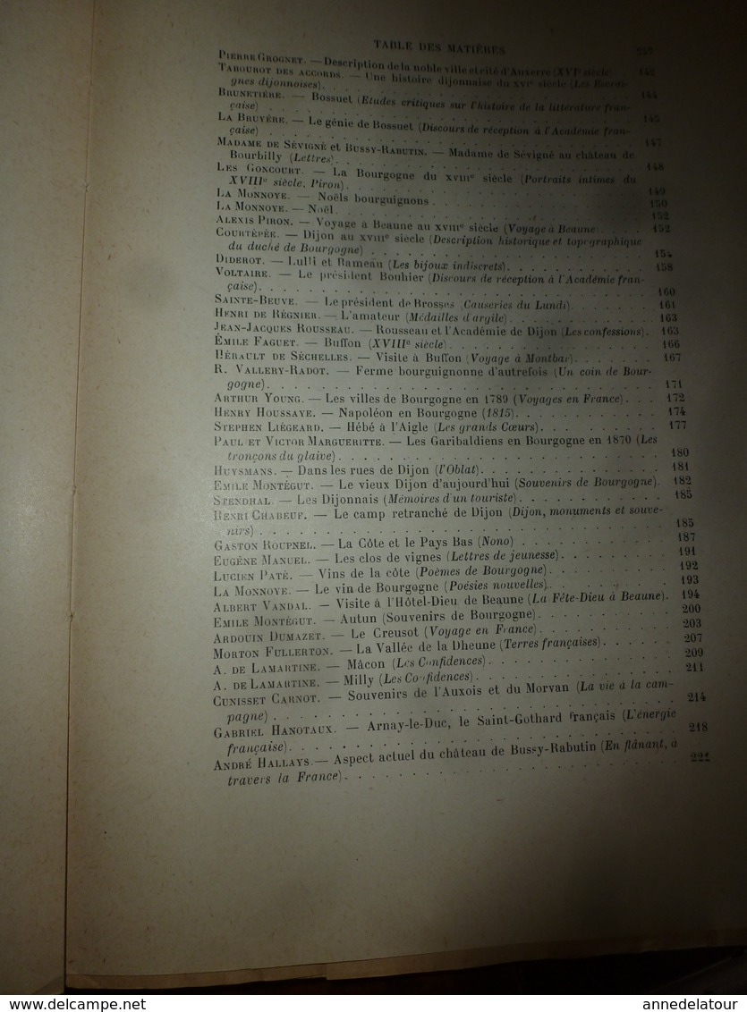 1924 Anthologies illustrées des provinces françaises--> LA BOURGOGNE (Cîteaux,Alésia,Beaune,Dijon,Autun,Cluny,Arnay,etc)