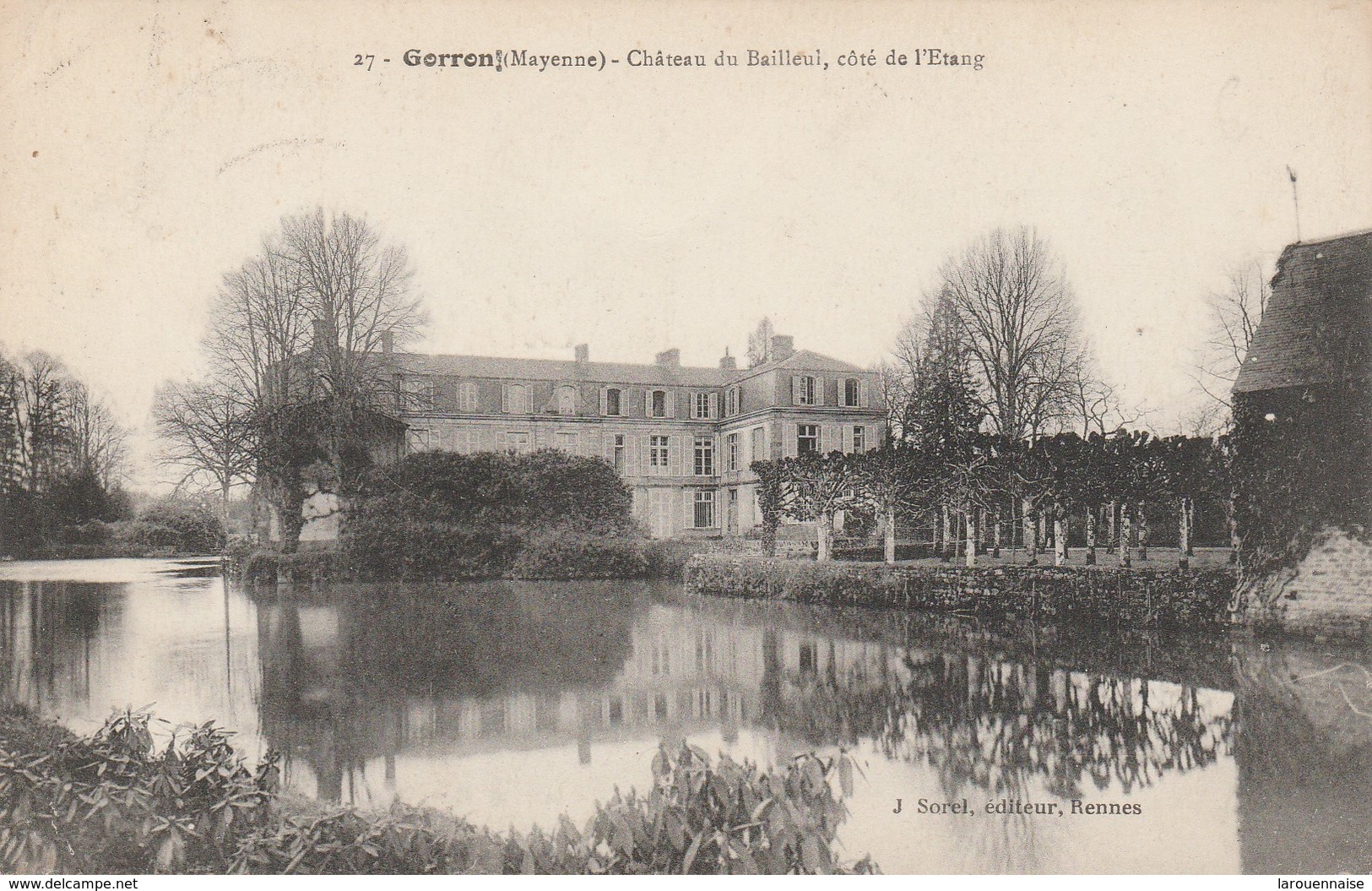 53 - GORRON - Château Du Bailleul, Côté De L' Etang - Gorron