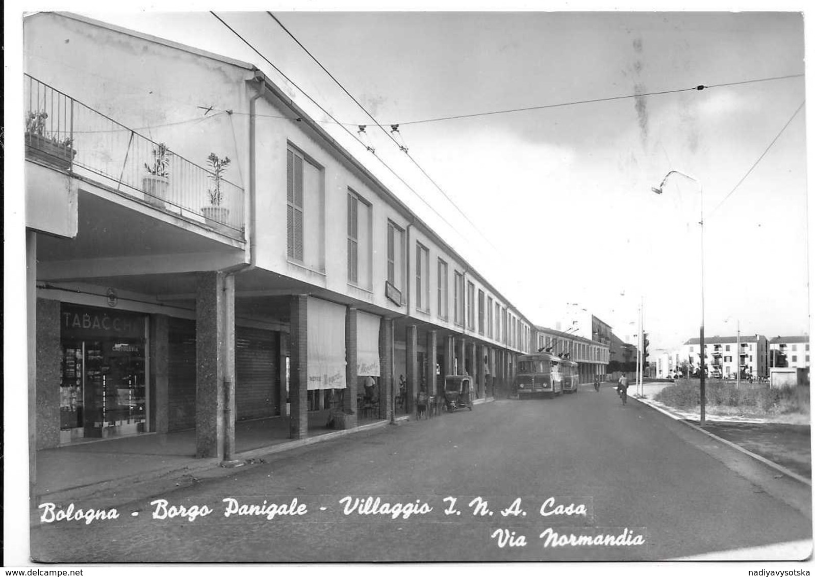 Bologna. Borgo Panigale. Villaggio I.N.A. Casa. Via Normandia. Rivendita Sali E Tabacchi. Filobus. - Bologna