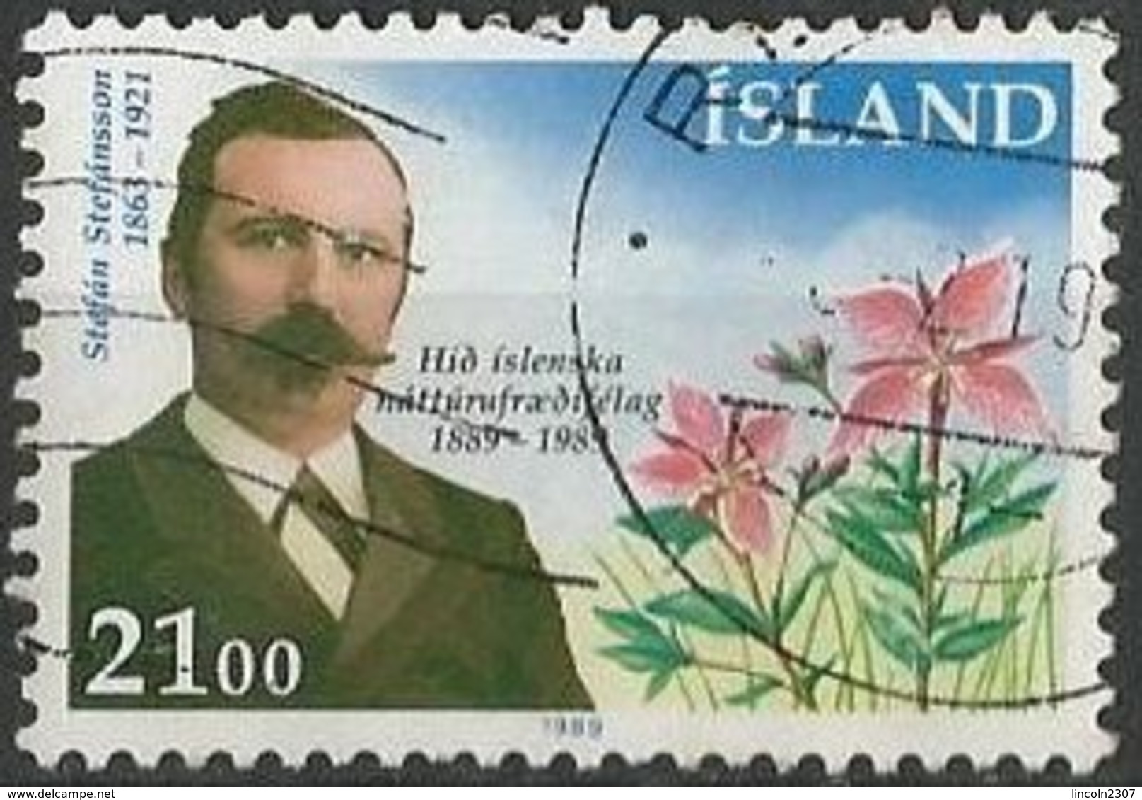 LSJP ICELAND 100 Years Icelandic Society Natural History - Oblitérés