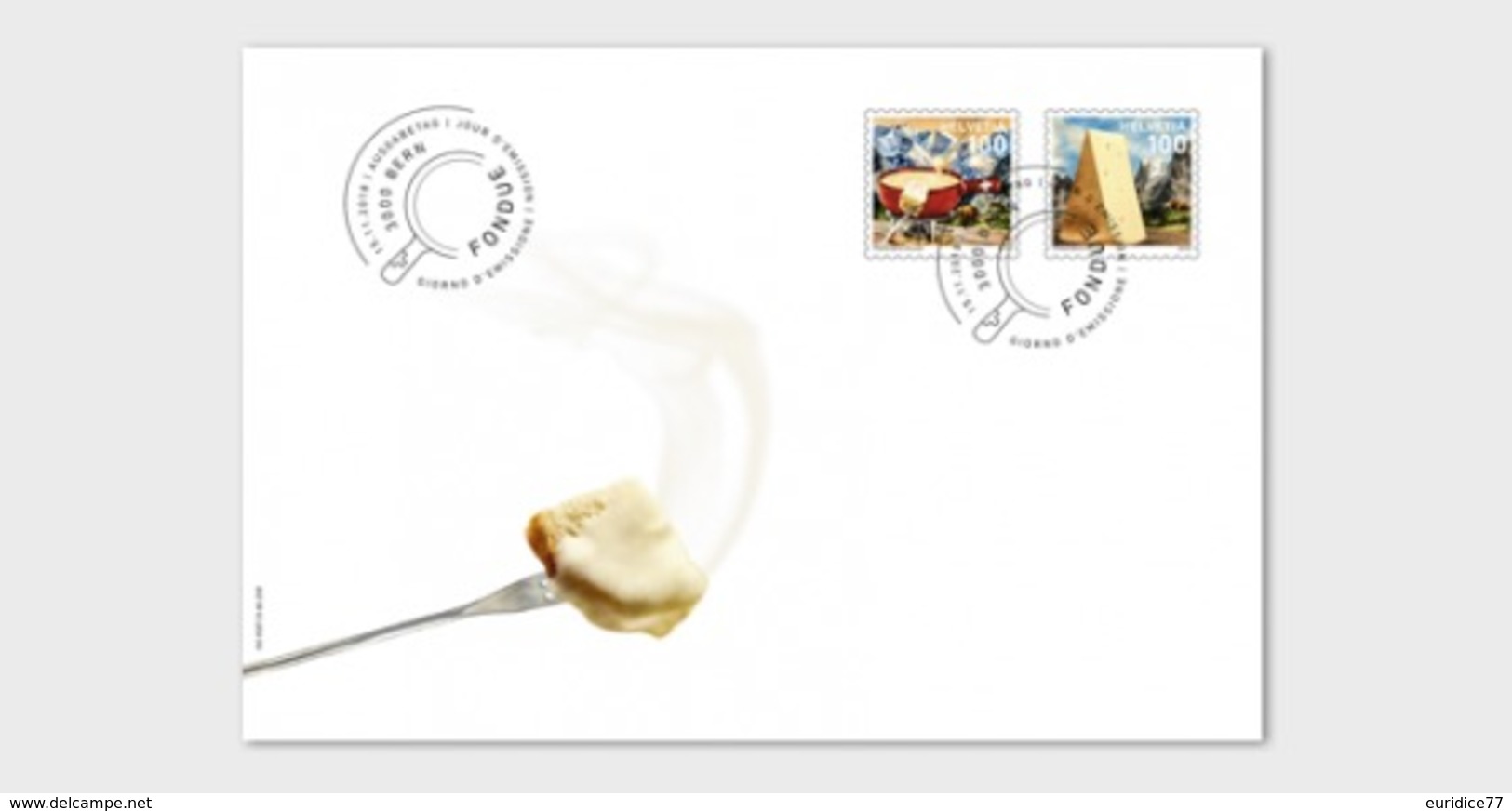 Switzerland 2018 - Fondue FDC - Unused Stamps