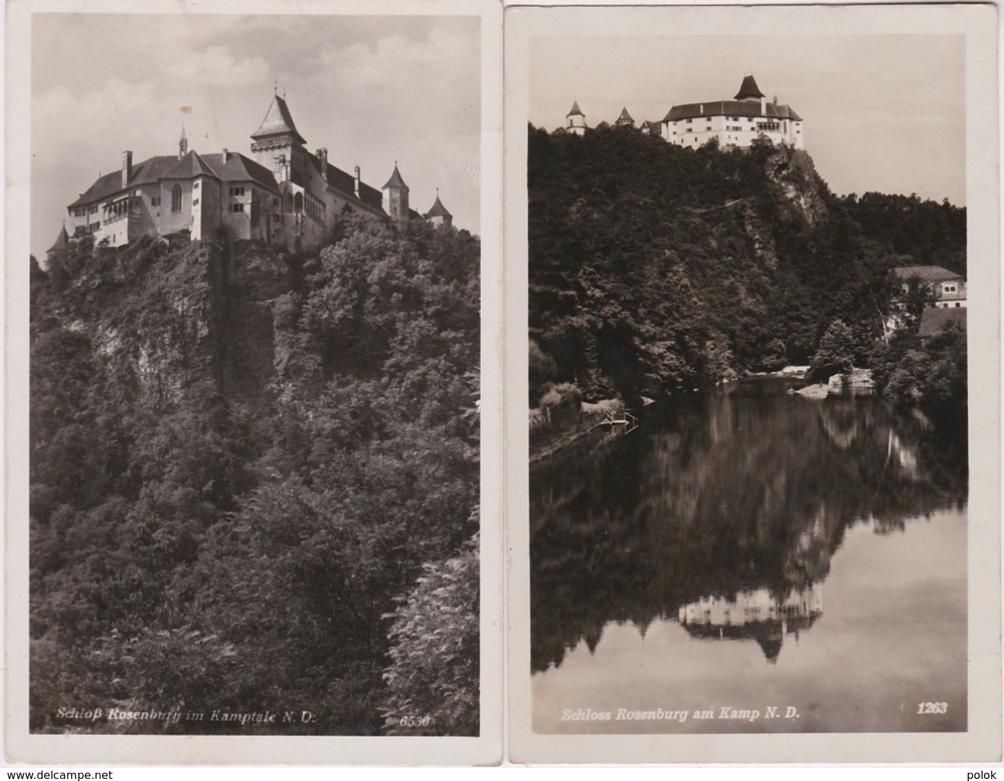 Bs - Lot De 2 Cpa Autriche - Schloss Rosenburg Im Kamptale + Am Kamp - Rosenburg