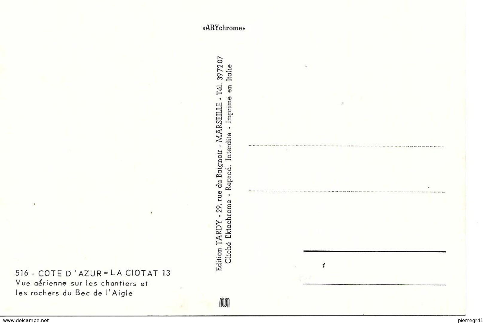 CPA-1970-13 LA CIOTAT-Vue Aerienne Des  CHANTIERS NAVALS-Edit Tardy-TBE - La Ciotat