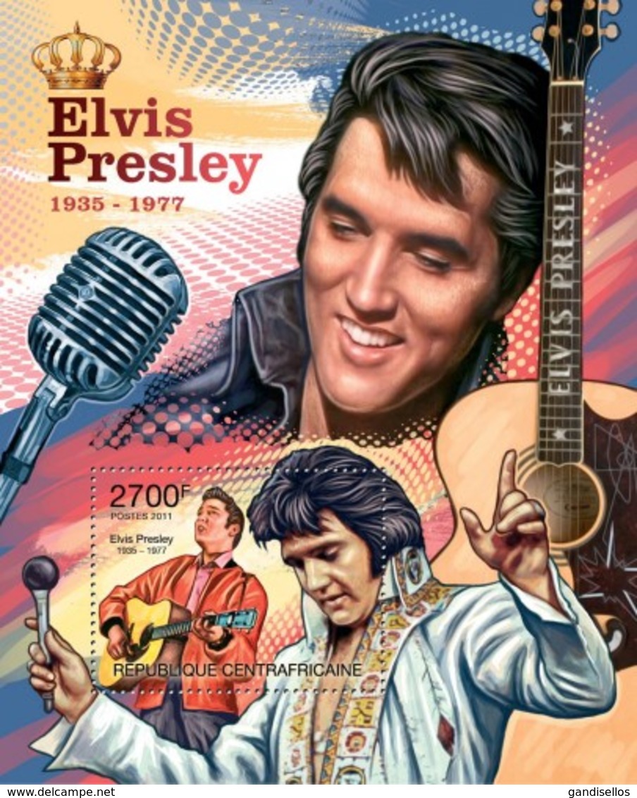 CENTRAFRICAINE 2011 SHEET ELVIS PRESLEY Ca11305b - República Centroafricana