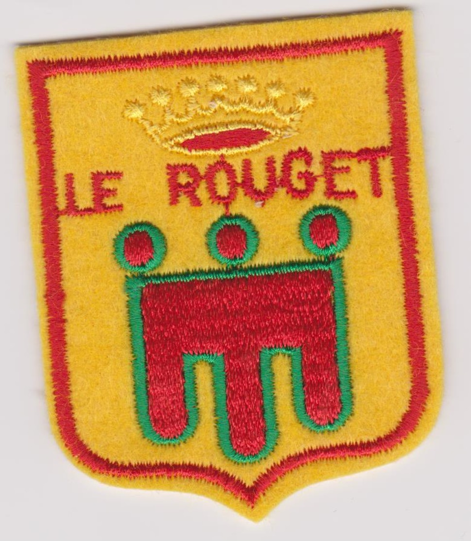 ECUSSON TISSU BLASON HERALDIQUE ARMOIRIES  LE ROUGET - Ecussons Tissu