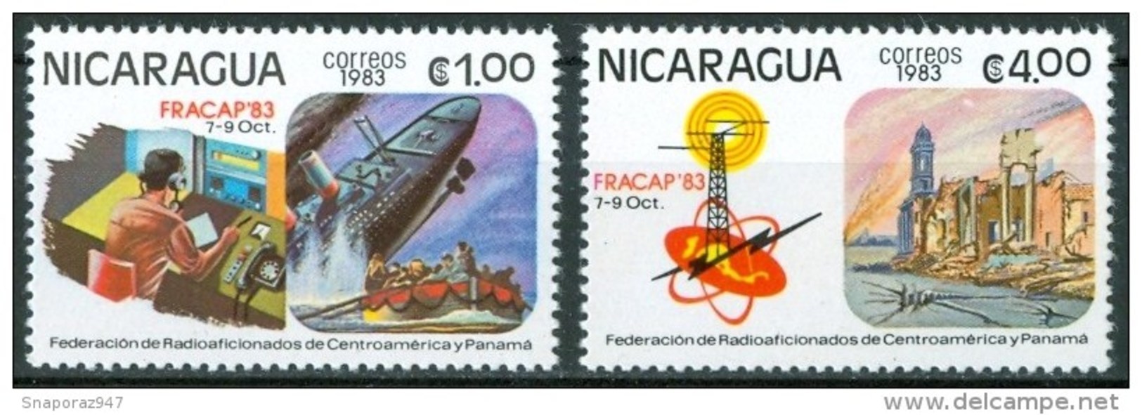 1983 Nicaragua Radioamatori Radioamateurs Set MNH** B414 - Telecom