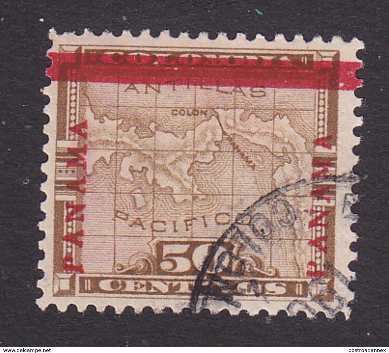 Panama, Scott #74, Used, Map Overprinted, Issued 1903 - Panama