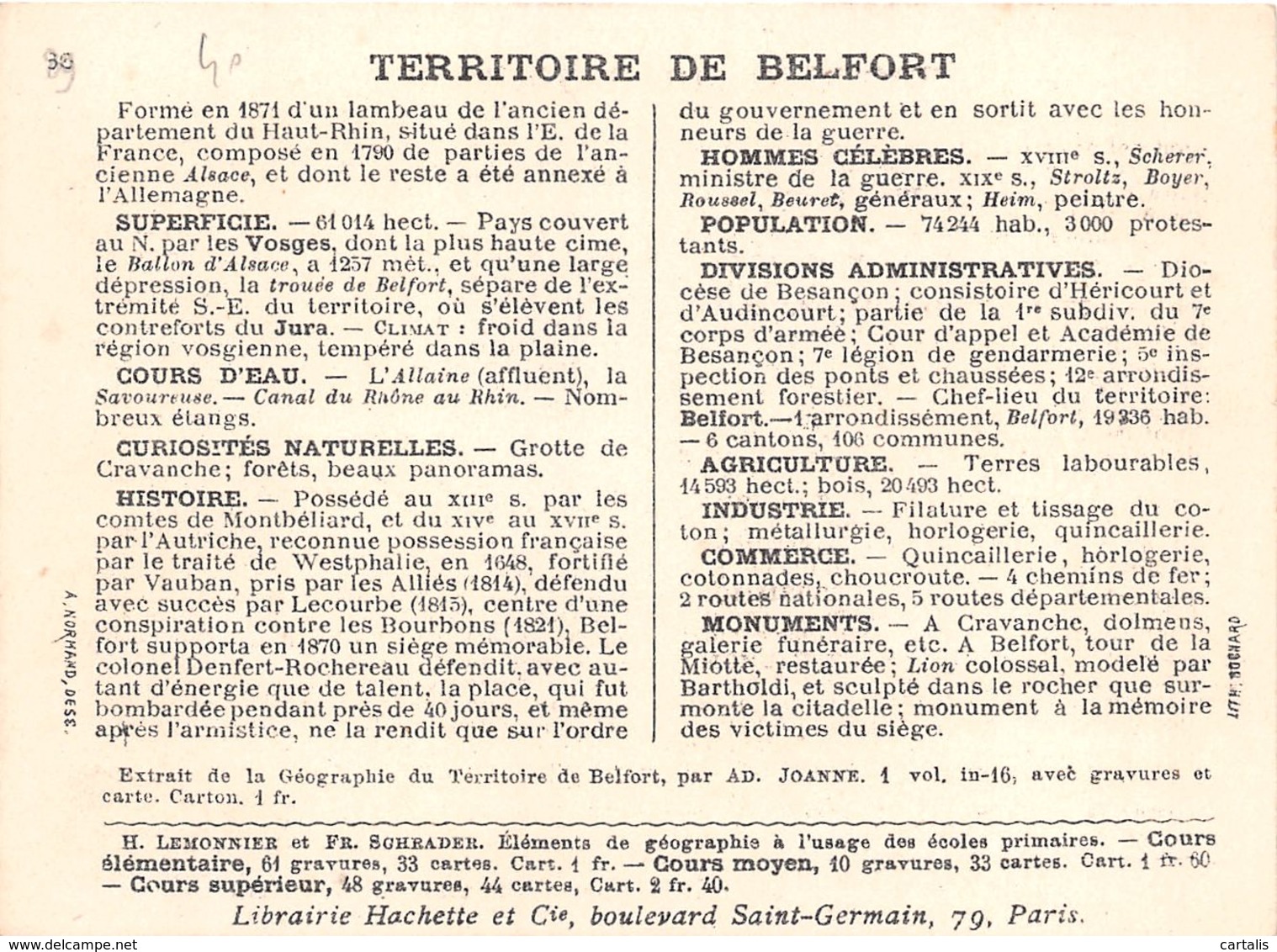 90-DEPARTEMENT DU TERRITOIRE DE BELFORT-N°296-D/0171 - Autres & Non Classés