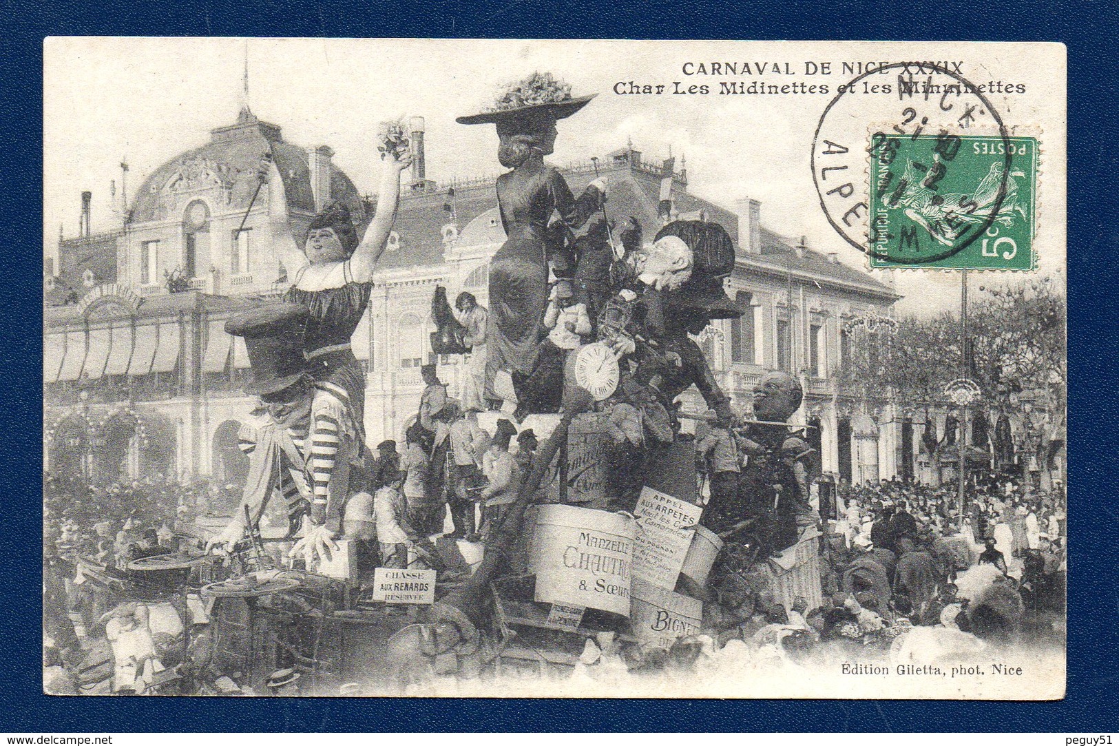 06. Nice. Carnaval De Nice XXXIX. Char Des Midinettes Et Des Minuinettes. 1911 - Carnaval