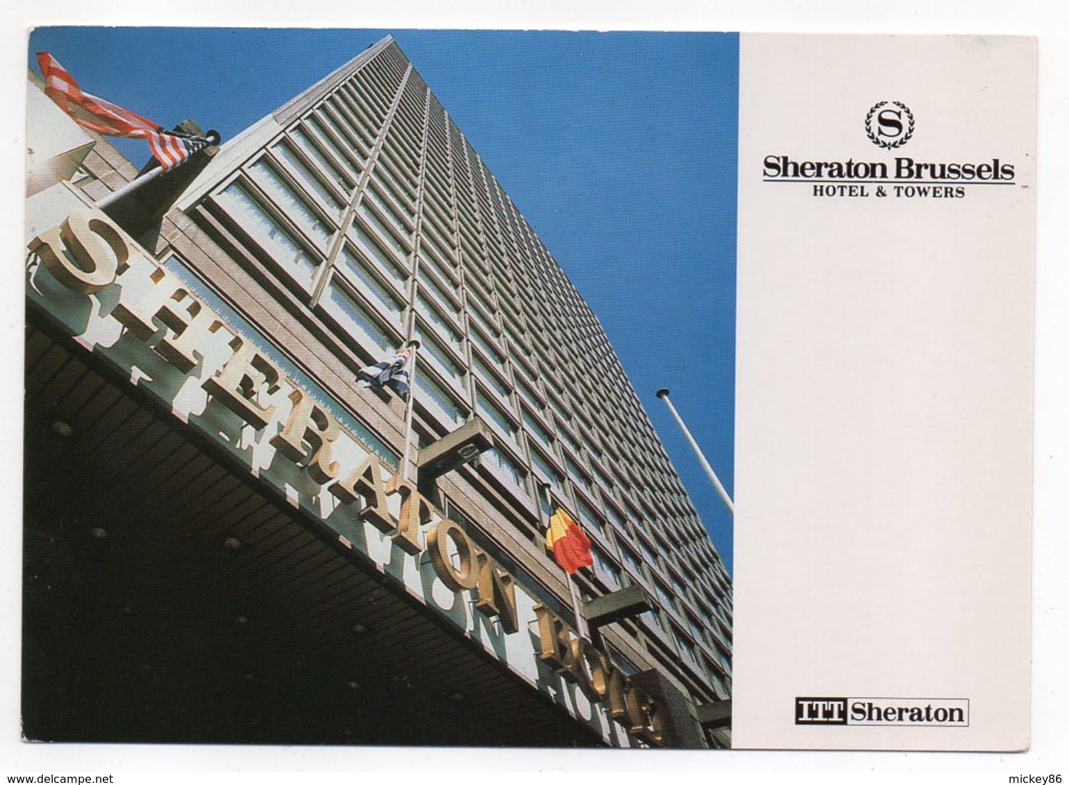 Belgique--BRUXELLES---1997--carte Publicitaire  Hotel Sheraton Brussels --cachet --timbre à Destination Allemagne - Cafés, Hotels, Restaurants