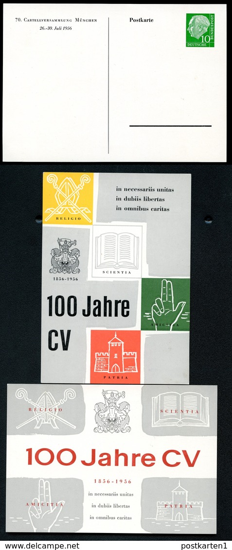 Bund PP8 D2/004-1+2  CARTELLVERSAMMLUNG MÜNCHEN 1956  NGK 20,00€ - Privatpostkarten - Ungebraucht