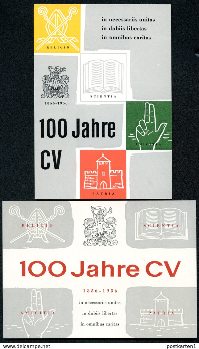 Bund PP14 D2/001-1+2  CARTELLVERSAMMLUNG MÜNCHEN 1956  NGK 44,00€ - Cartoline Private - Nuovi