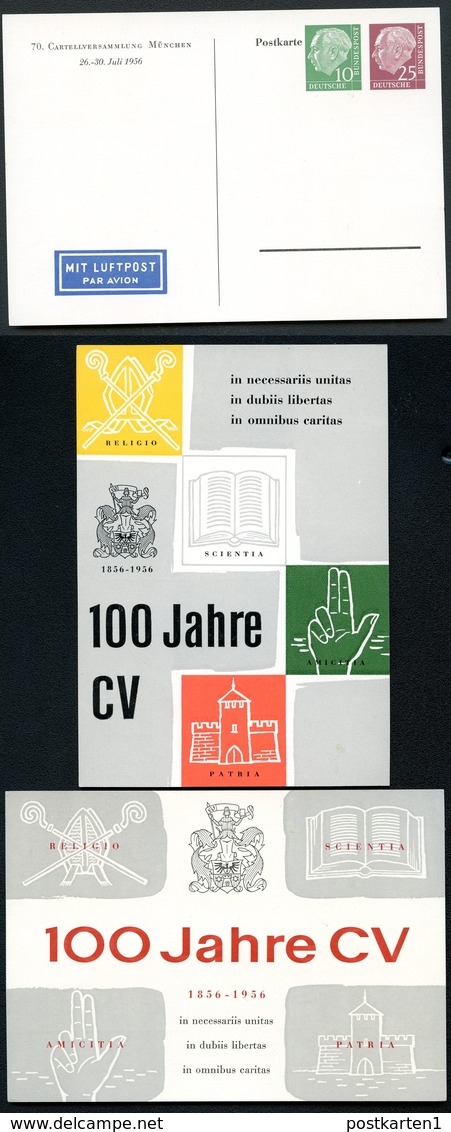 Bund PP15 D2/001-1+2  CARTELLVERSAMMLUNG MÜNCHEN 1956  NGK 44,00€ - Private Postcards - Mint