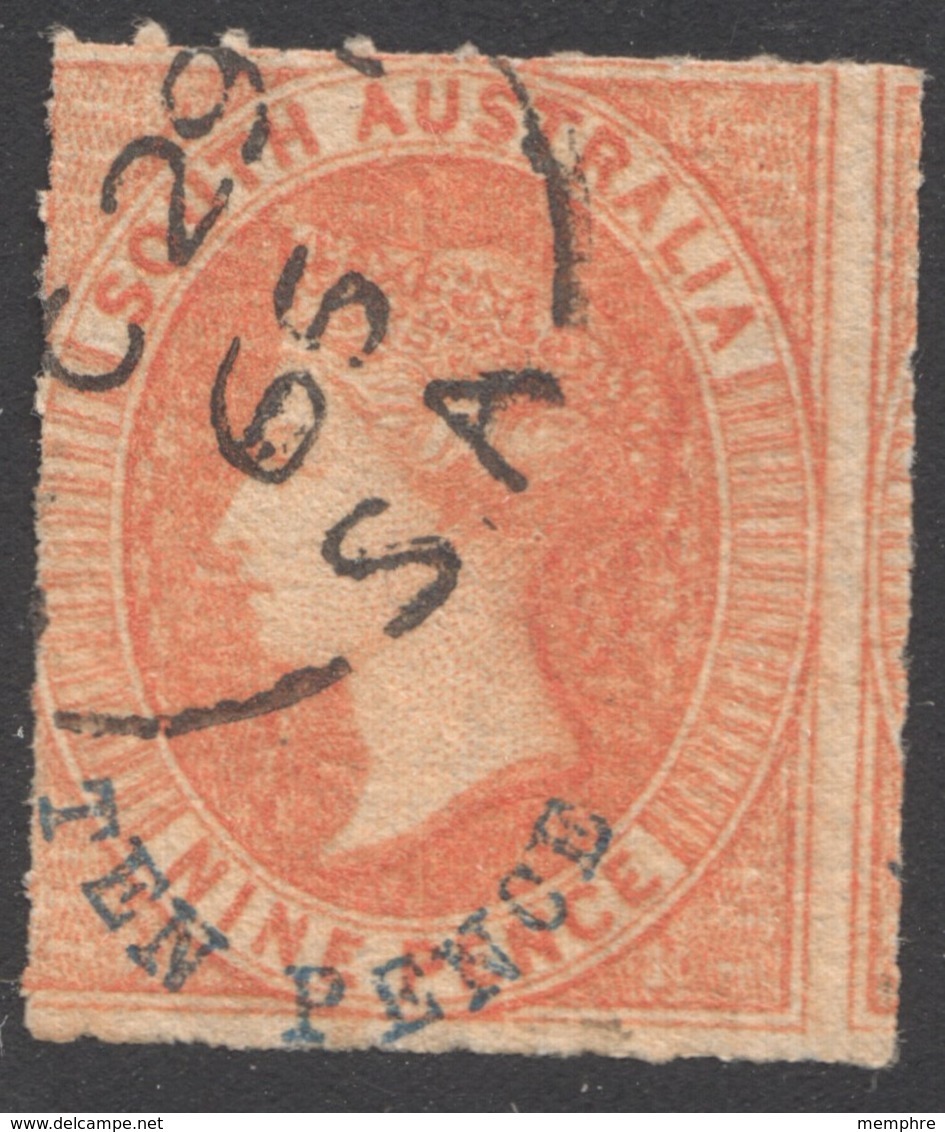 10d. On 9d. Orange Red  SG 35 - Used Stamps