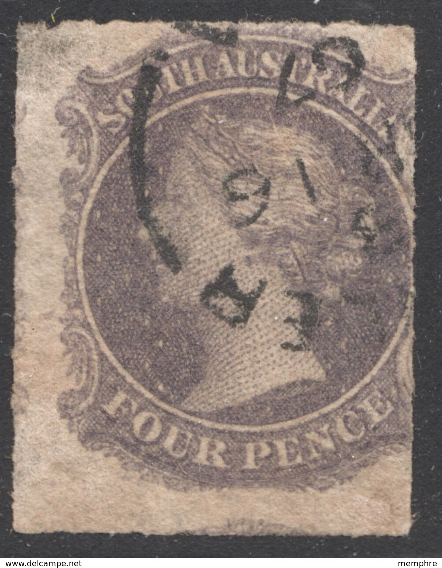 4d. Violet From Second Rouletted Issue SG 27  - Corner Thin - Used Stamps