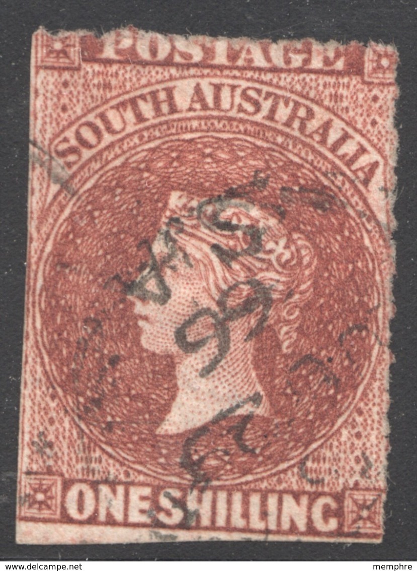 1/- Lake Brown Rouletted  SG 42 - Used Stamps