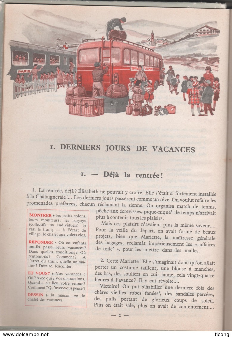 LE NOUVEAU LIVRE UNIQUE DE FRANCAIS - DUMAS, COLIN - SUPERBES ILLUSTRATIONS - 1ERE EDITION HACHETTE 1963 - A VOIR - 6-12 Anni