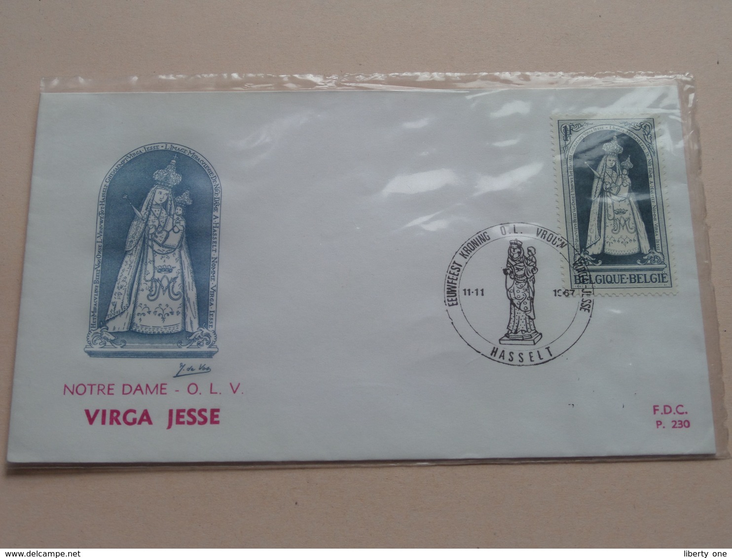 Notre Dame - O.L.V. VIRGA JESSE ( P. 230 ) HASSELT 11-11-67 ( Zie Foto's ) Enveloppe ! - 1961-1970