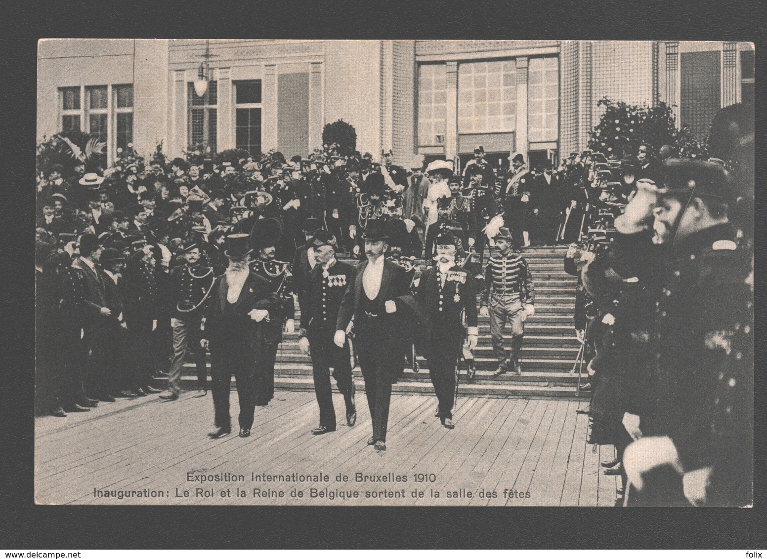 Exposition Internationale De Bruxelles 1910 - Inauguration: Le Roi Et La Reine De Belgique Sortent De La Salle De Fêtes - Expositions Universelles