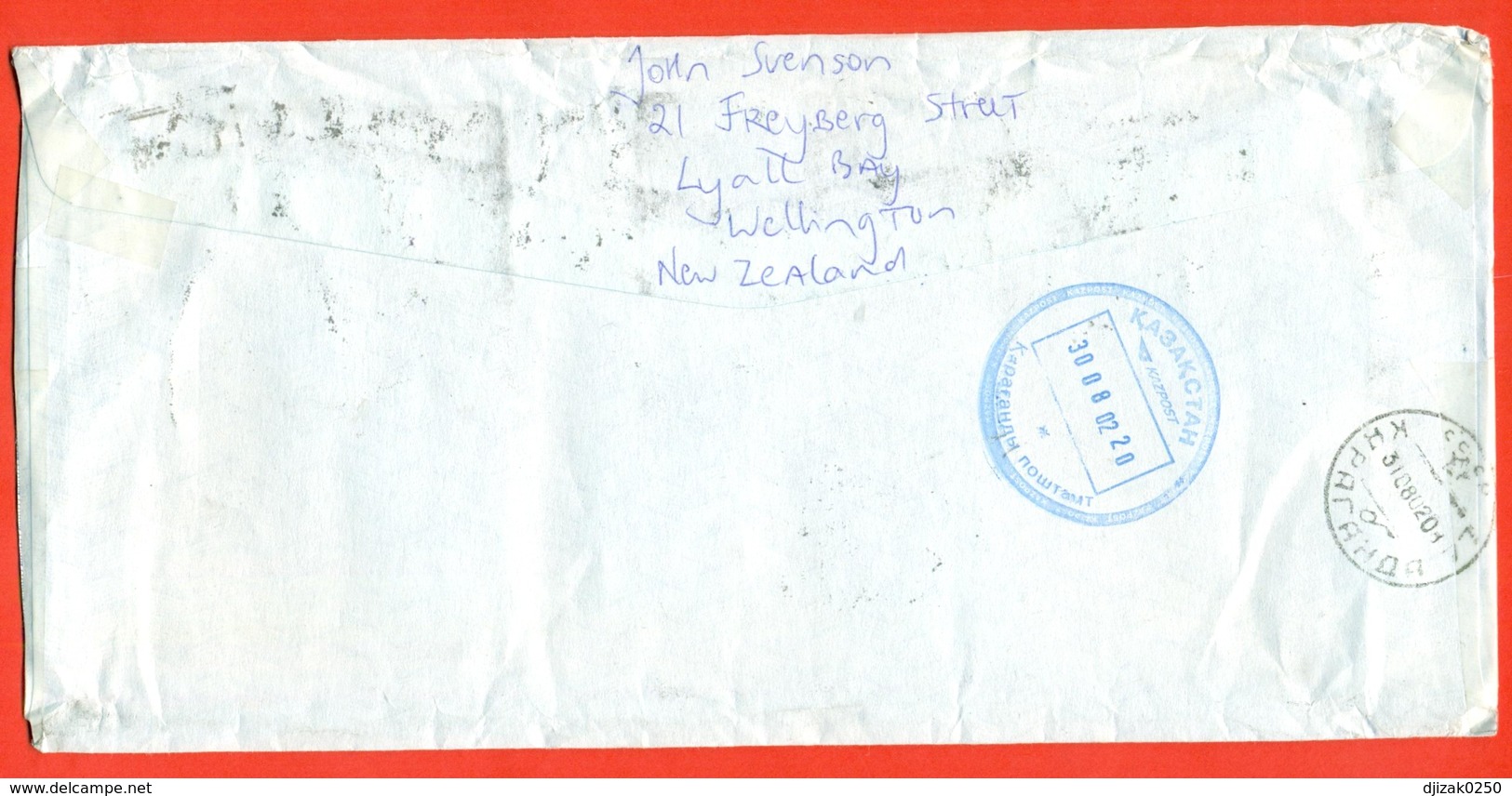 New Zealand 2002.Stamp On Stamp .The Envelope Passed Mail.Airmail. - Lettres & Documents