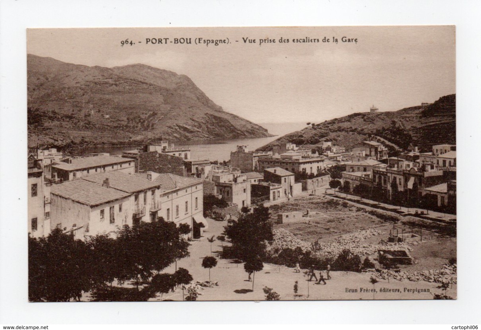 - CPA PORT-BOU (Espagne) - Vue Prise Des Escaliers De La Gare - Editions Brun Frères 964 - - Gerona