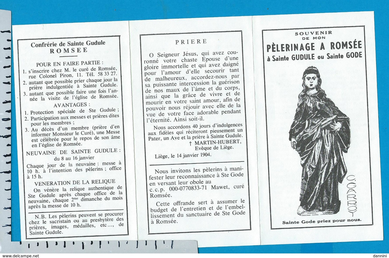 Litanie   St. Gudule   Romsée   1904 - Imágenes Religiosas