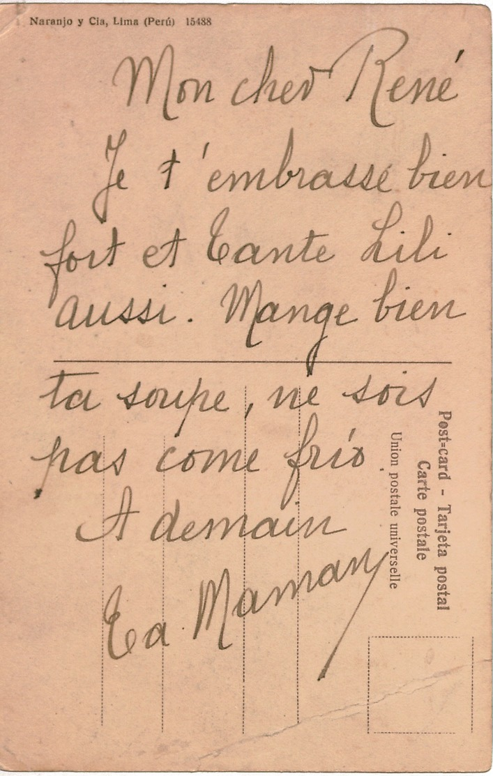 Cpa PEROU / PERU Vue Générale Du LacTiticaca (authentique Cpa Années 1900 Texte Au Dos Très Postérieur Et Non Adapté) - Pérou