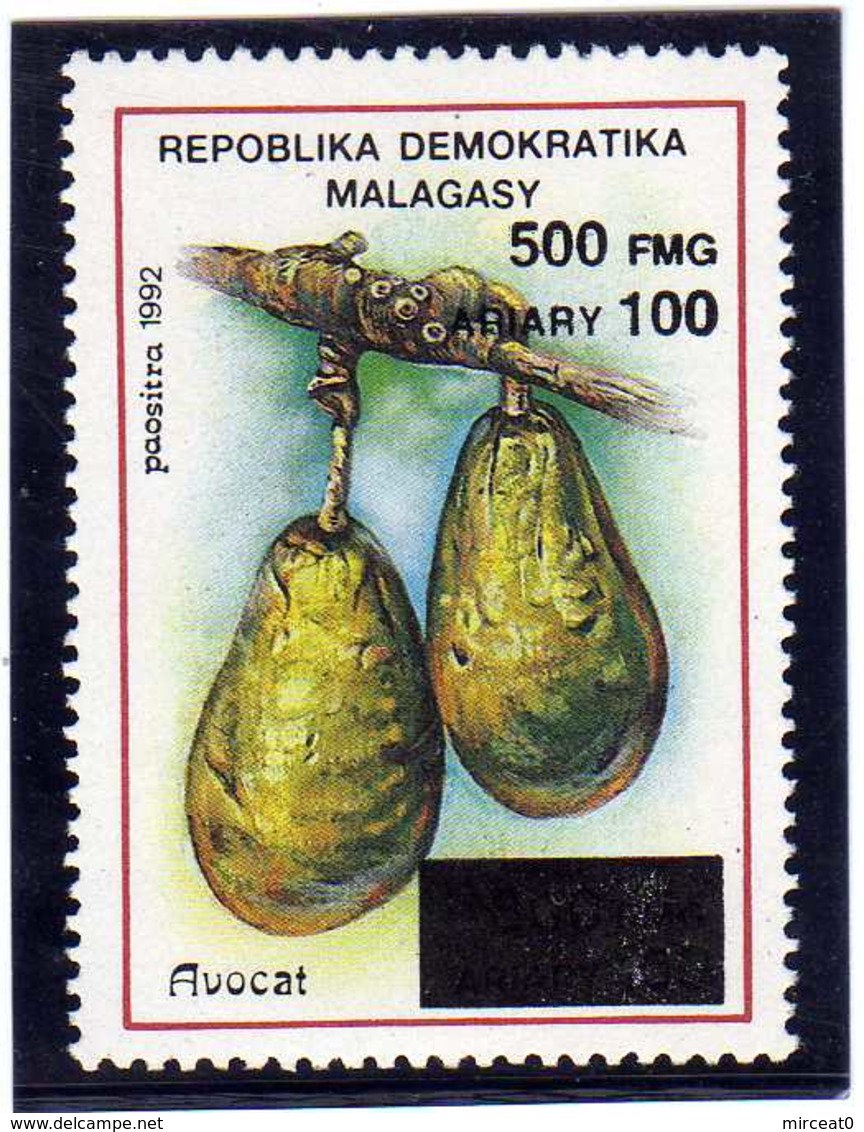 MADAGASCAR 1998  MNH -  " FRUITS /  AVOCAT  SURCHARGE / OVERPRINT "  - 1 VAL. - Madagascar (1960-...)