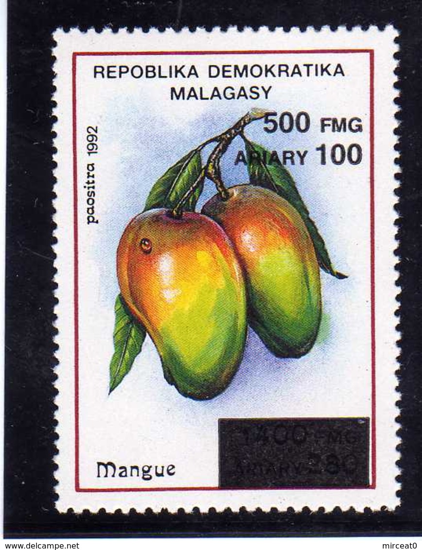 MADAGASCAR  1998  MNH -   " FRUITS / MANGUE  SURCHARGE / OVERPRINT " - 1 VAL. - Madagascar (1960-...)