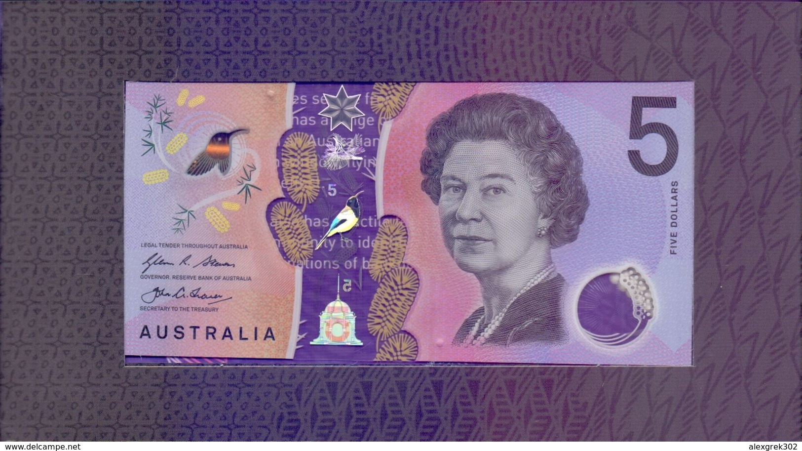 Australia - 5 Dollars 2016 Polymer Booklet (series EC ) UNC. - 2005-... (polymer Notes)